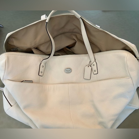 coach pebbled leather boston duffle / travel bag - Picture 1 of 4